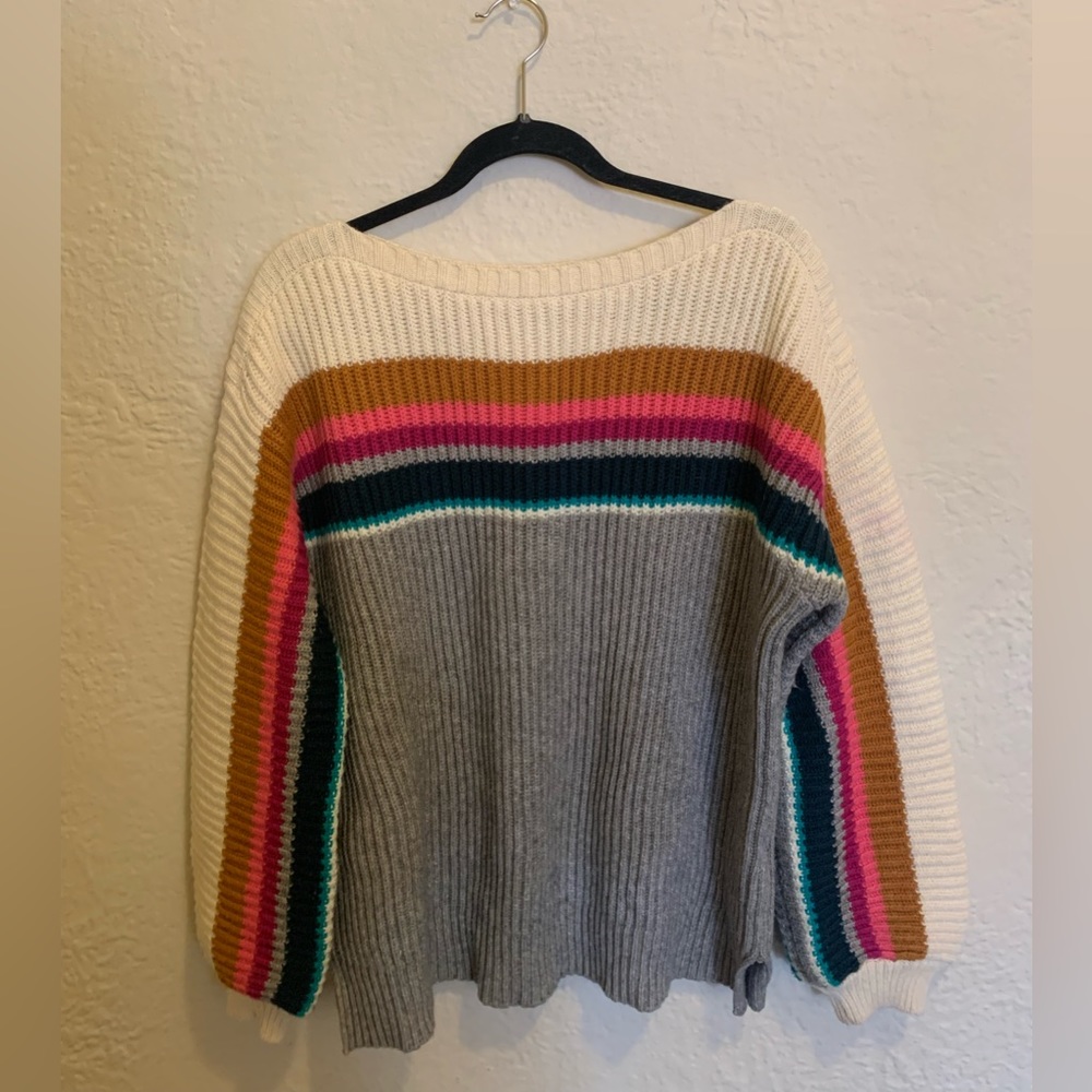 Anthropologie Sophie Ribbed Knit Rainbow
Sweater OB1027438